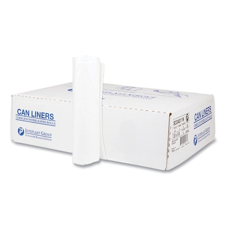 Integrated Bagging Systems 33 gal Trash Bags, 33 in x 40 in, Medium-Duty, 11 microns, Clear, 500 PK S334011N